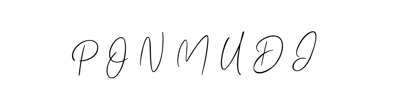 Create a beautiful signature design for name P O N M U D I. With this signature (Allison_Script) fonts, you can make a handwritten signature for free. P O N M U D I signature style 2 images and pictures png