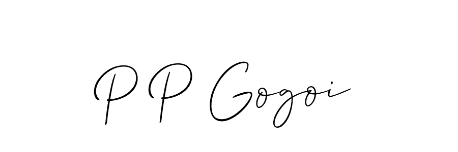 It looks lik you need a new signature style for name P P Gogoi. Design unique handwritten (Allison_Script) signature with our free signature maker in just a few clicks. P P Gogoi signature style 2 images and pictures png