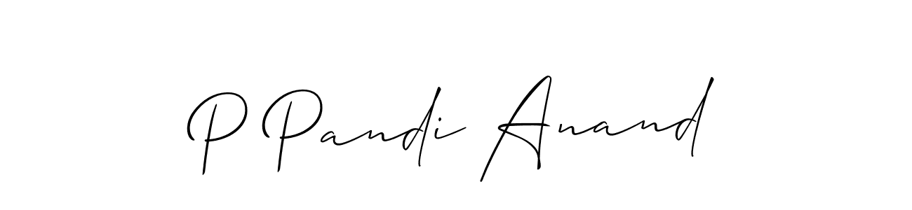 Make a beautiful signature design for name P Pandi Anand. With this signature (Allison_Script) style, you can create a handwritten signature for free. P Pandi Anand signature style 2 images and pictures png
