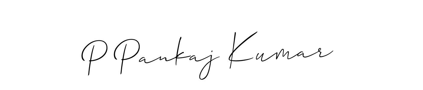 How to make P Pankaj Kumar signature? Allison_Script is a professional autograph style. Create handwritten signature for P Pankaj Kumar name. P Pankaj Kumar signature style 2 images and pictures png