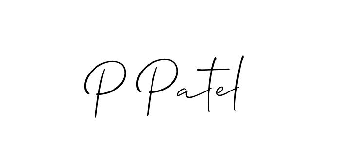 Use a signature maker to create a handwritten signature online. With this signature software, you can design (Allison_Script) your own signature for name P Patel. P Patel signature style 2 images and pictures png