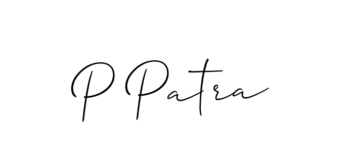 You should practise on your own different ways (Allison_Script) to write your name (P Patra) in signature. don't let someone else do it for you. P Patra signature style 2 images and pictures png