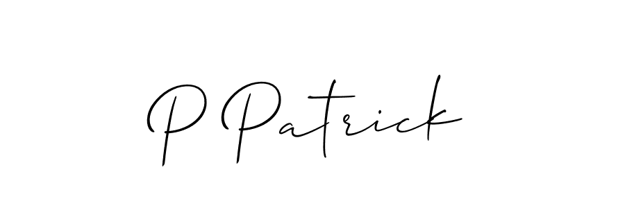 if you are searching for the best signature style for your name P Patrick. so please give up your signature search. here we have designed multiple signature styles  using Allison_Script. P Patrick signature style 2 images and pictures png