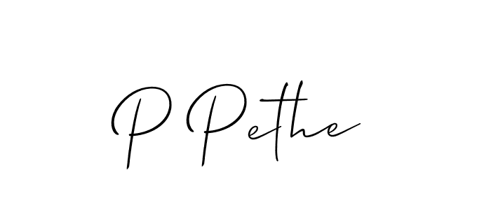 Make a beautiful signature design for name P Pethe. Use this online signature maker to create a handwritten signature for free. P Pethe signature style 2 images and pictures png