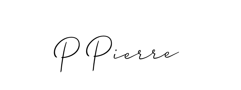 Create a beautiful signature design for name P Pierre. With this signature (Allison_Script) fonts, you can make a handwritten signature for free. P Pierre signature style 2 images and pictures png