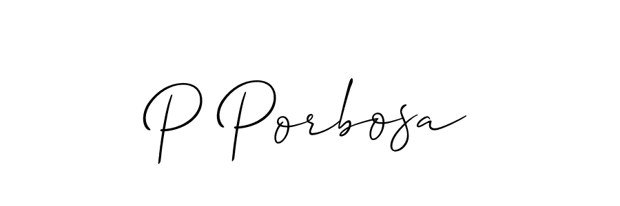 P Porbosa stylish signature style. Best Handwritten Sign (Allison_Script) for my name. Handwritten Signature Collection Ideas for my name P Porbosa. P Porbosa signature style 2 images and pictures png