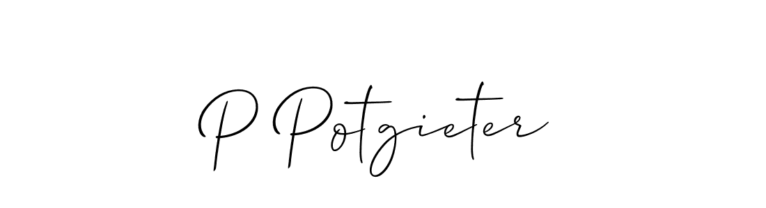 Create a beautiful signature design for name P Potgieter. With this signature (Allison_Script) fonts, you can make a handwritten signature for free. P Potgieter signature style 2 images and pictures png