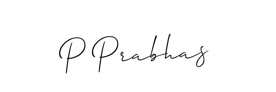 Also we have P Prabhas name is the best signature style. Create professional handwritten signature collection using Allison_Script autograph style. P Prabhas signature style 2 images and pictures png