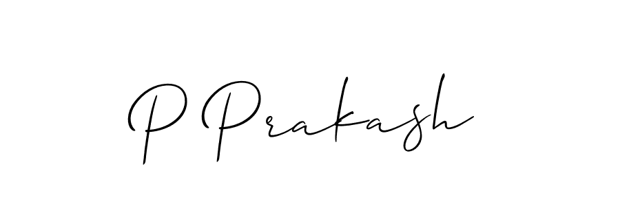 Also we have P Prakash name is the best signature style. Create professional handwritten signature collection using Allison_Script autograph style. P Prakash signature style 2 images and pictures png