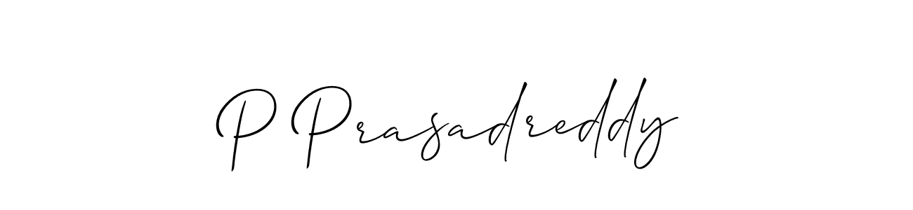 How to make P Prasadreddy signature? Allison_Script is a professional autograph style. Create handwritten signature for P Prasadreddy name. P Prasadreddy signature style 2 images and pictures png