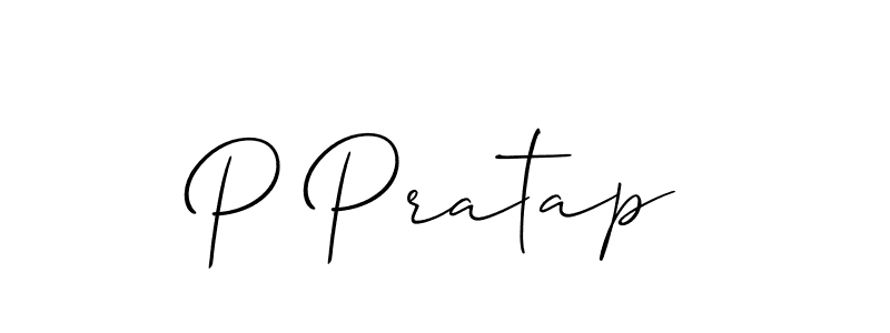 How to make P Pratap name signature. Use Allison_Script style for creating short signs online. This is the latest handwritten sign. P Pratap signature style 2 images and pictures png