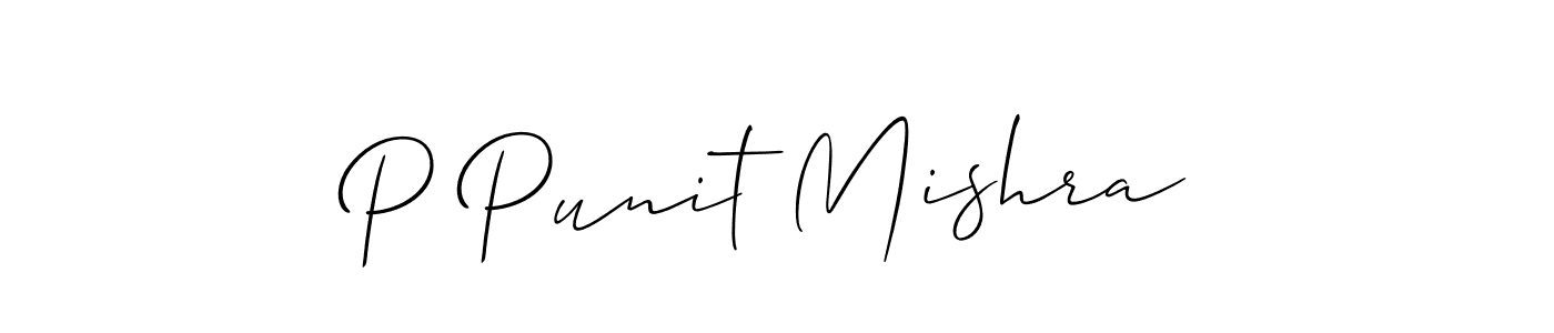 Best and Professional Signature Style for P Punit Mishra. Allison_Script Best Signature Style Collection. P Punit Mishra signature style 2 images and pictures png