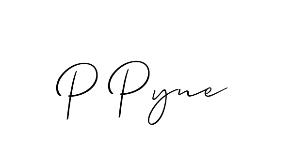P Pyne stylish signature style. Best Handwritten Sign (Allison_Script) for my name. Handwritten Signature Collection Ideas for my name P Pyne. P Pyne signature style 2 images and pictures png