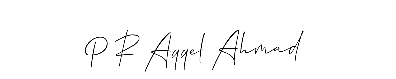 You can use this online signature creator to create a handwritten signature for the name P R Aqqel Ahmad. This is the best online autograph maker. P R Aqqel Ahmad signature style 2 images and pictures png