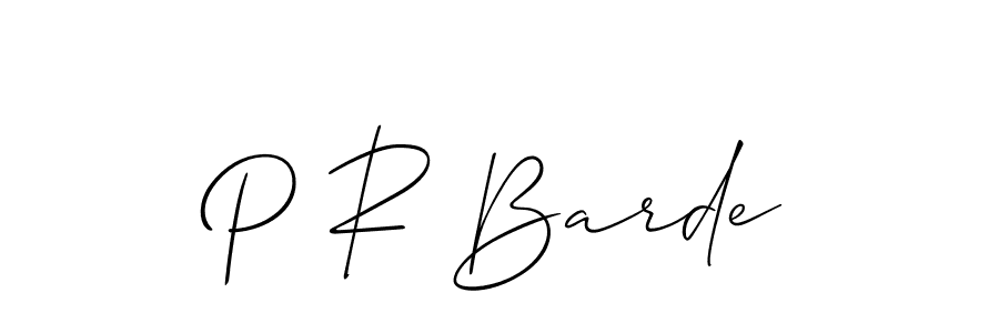 Create a beautiful signature design for name P R Barde. With this signature (Allison_Script) fonts, you can make a handwritten signature for free. P R Barde signature style 2 images and pictures png