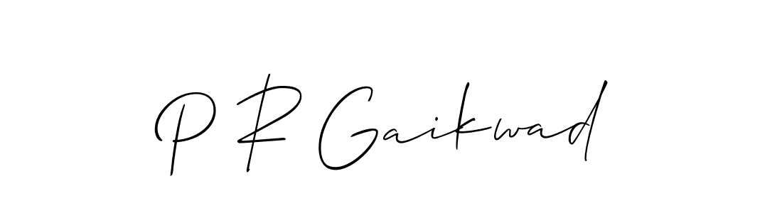 P R Gaikwad stylish signature style. Best Handwritten Sign (Allison_Script) for my name. Handwritten Signature Collection Ideas for my name P R Gaikwad. P R Gaikwad signature style 2 images and pictures png