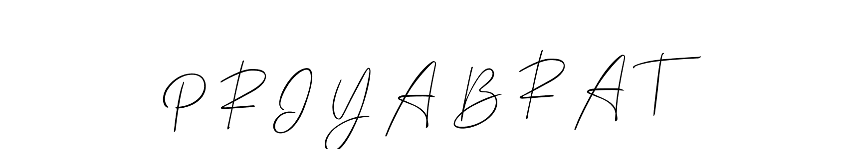 Once you've used our free online signature maker to create your best signature Allison_Script style, it's time to enjoy all of the benefits that P R I Y A B R A T name signing documents. P R I Y A B R A T signature style 2 images and pictures png