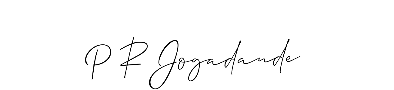 Make a beautiful signature design for name P R Jogadande. With this signature (Allison_Script) style, you can create a handwritten signature for free. P R Jogadande signature style 2 images and pictures png