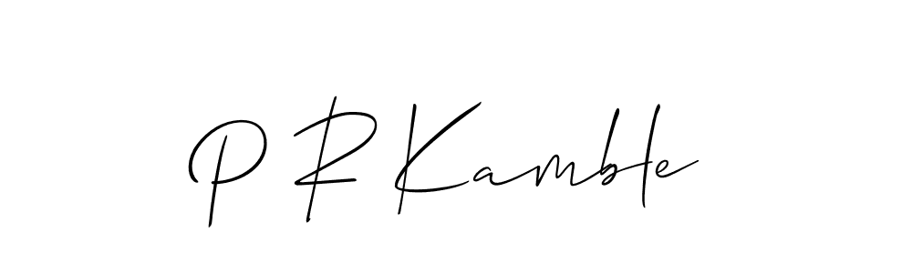 You should practise on your own different ways (Allison_Script) to write your name (P R Kamble) in signature. don't let someone else do it for you. P R Kamble signature style 2 images and pictures png