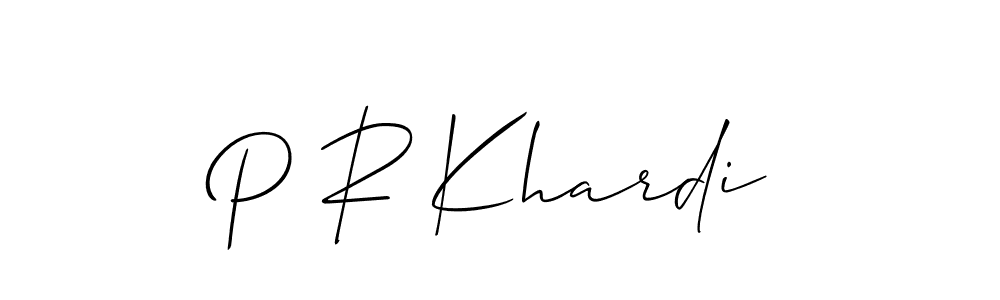 Similarly Allison_Script is the best handwritten signature design. Signature creator online .You can use it as an online autograph creator for name P R Khardi. P R Khardi signature style 2 images and pictures png