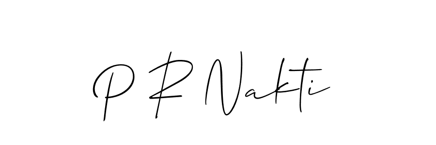 P R Nakti stylish signature style. Best Handwritten Sign (Allison_Script) for my name. Handwritten Signature Collection Ideas for my name P R Nakti. P R Nakti signature style 2 images and pictures png