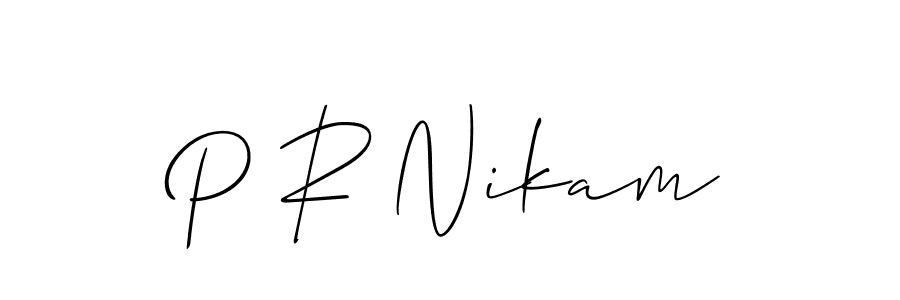 Similarly Allison_Script is the best handwritten signature design. Signature creator online .You can use it as an online autograph creator for name P R Nikam. P R Nikam signature style 2 images and pictures png