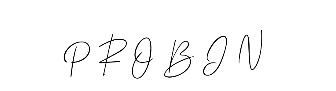 Make a beautiful signature design for name P R O B I N. With this signature (Allison_Script) style, you can create a handwritten signature for free. P R O B I N signature style 2 images and pictures png