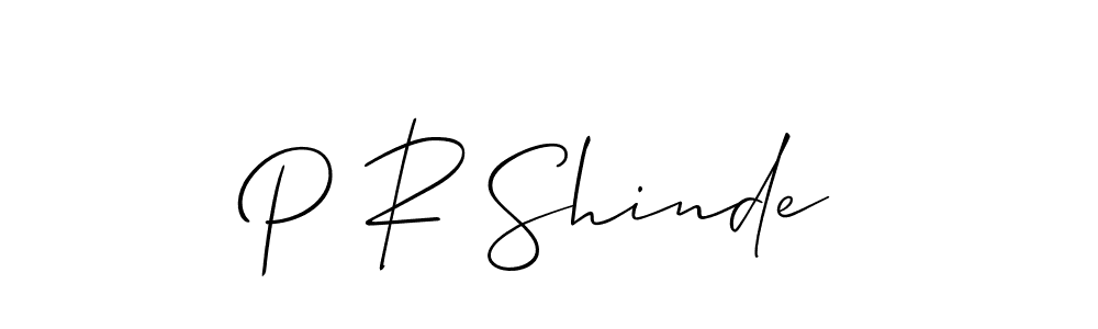 How to make P R Shinde signature? Allison_Script is a professional autograph style. Create handwritten signature for P R Shinde name. P R Shinde signature style 2 images and pictures png