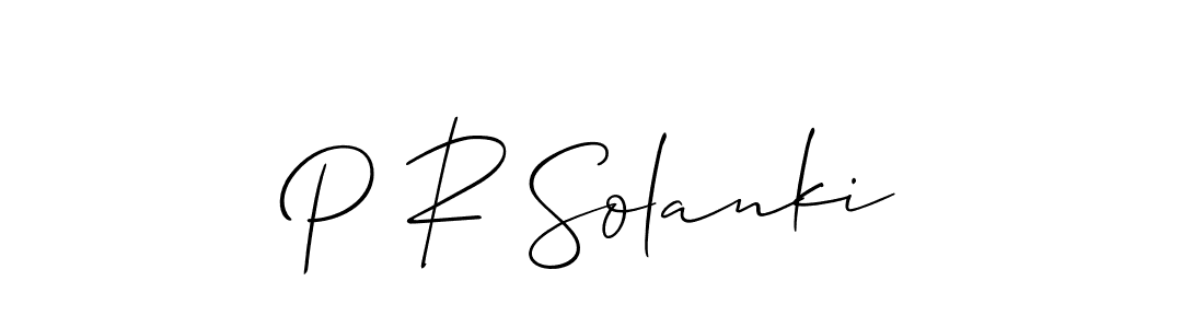 if you are searching for the best signature style for your name P R Solanki. so please give up your signature search. here we have designed multiple signature styles  using Allison_Script. P R Solanki signature style 2 images and pictures png