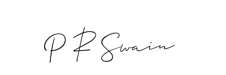 Make a beautiful signature design for name P R Swain. With this signature (Allison_Script) style, you can create a handwritten signature for free. P R Swain signature style 2 images and pictures png