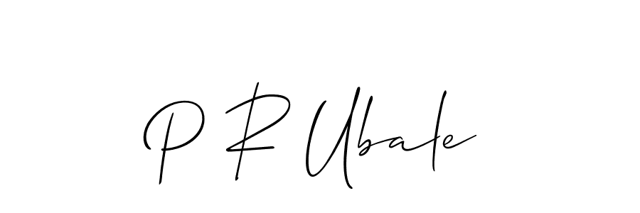 Design your own signature with our free online signature maker. With this signature software, you can create a handwritten (Allison_Script) signature for name P R Ubale. P R Ubale signature style 2 images and pictures png