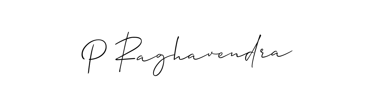 How to make P Raghavendra signature? Allison_Script is a professional autograph style. Create handwritten signature for P Raghavendra name. P Raghavendra signature style 2 images and pictures png