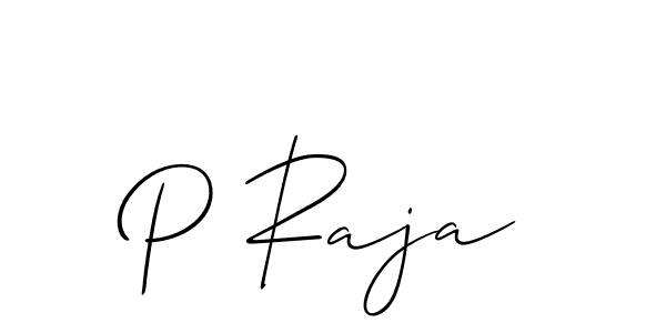 Also You can easily find your signature by using the search form. We will create P Raja name handwritten signature images for you free of cost using Allison_Script sign style. P Raja signature style 2 images and pictures png