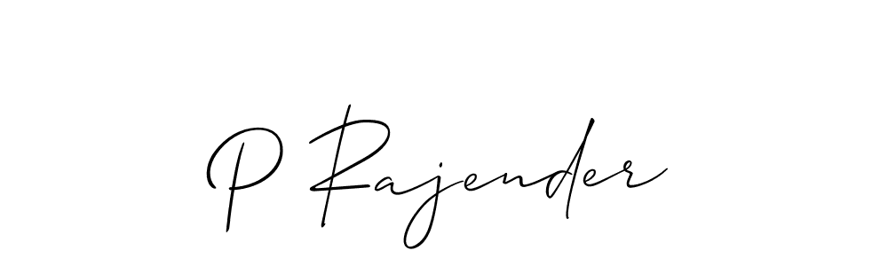 You should practise on your own different ways (Allison_Script) to write your name (P Rajender) in signature. don't let someone else do it for you. P Rajender signature style 2 images and pictures png