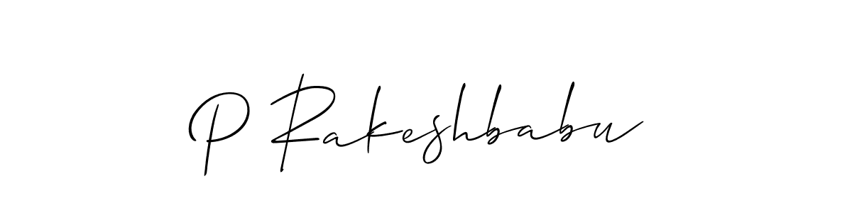 P Rakeshbabu stylish signature style. Best Handwritten Sign (Allison_Script) for my name. Handwritten Signature Collection Ideas for my name P Rakeshbabu. P Rakeshbabu signature style 2 images and pictures png