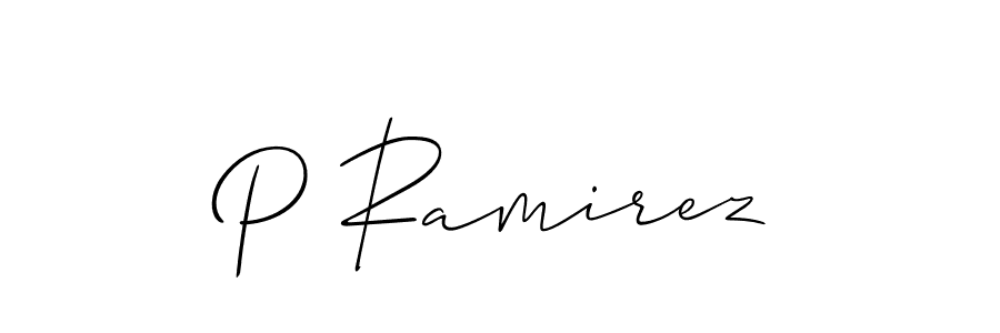 How to make P Ramirez signature? Allison_Script is a professional autograph style. Create handwritten signature for P Ramirez name. P Ramirez signature style 2 images and pictures png