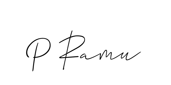 P Ramu stylish signature style. Best Handwritten Sign (Allison_Script) for my name. Handwritten Signature Collection Ideas for my name P Ramu. P Ramu signature style 2 images and pictures png