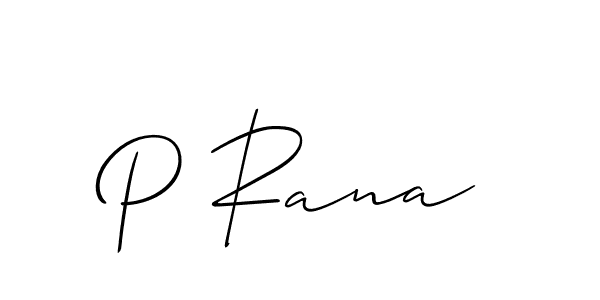 How to make P Rana signature? Allison_Script is a professional autograph style. Create handwritten signature for P Rana name. P Rana signature style 2 images and pictures png