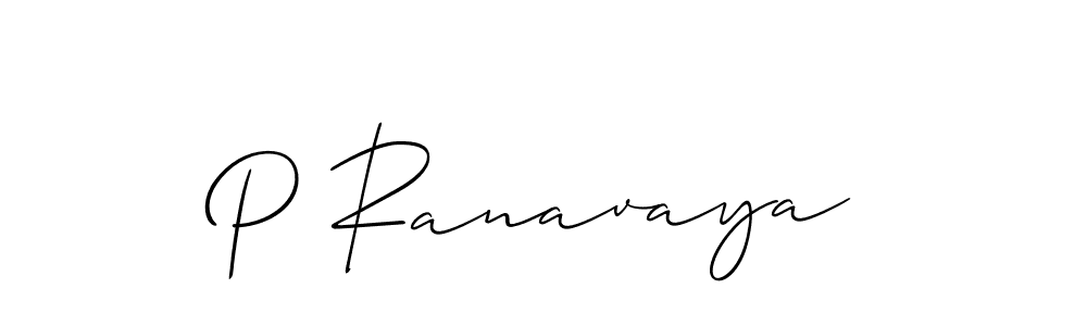 How to make P Ranavaya signature? Allison_Script is a professional autograph style. Create handwritten signature for P Ranavaya name. P Ranavaya signature style 2 images and pictures png