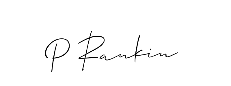 Use a signature maker to create a handwritten signature online. With this signature software, you can design (Allison_Script) your own signature for name P Rankin. P Rankin signature style 2 images and pictures png