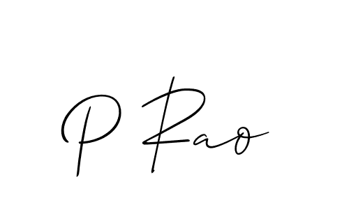 Create a beautiful signature design for name P Rao. With this signature (Allison_Script) fonts, you can make a handwritten signature for free. P Rao signature style 2 images and pictures png