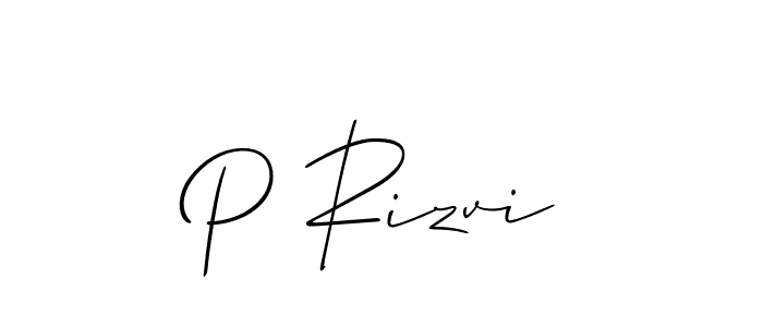 Also we have P Rizvi name is the best signature style. Create professional handwritten signature collection using Allison_Script autograph style. P Rizvi signature style 2 images and pictures png