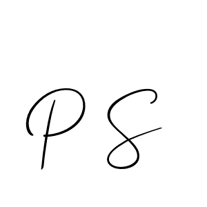 How to make P S signature? Allison_Script is a professional autograph style. Create handwritten signature for P S name. P S signature style 2 images and pictures png