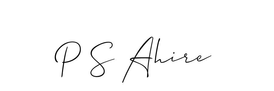 Make a beautiful signature design for name P S Ahire. Use this online signature maker to create a handwritten signature for free. P S Ahire signature style 2 images and pictures png
