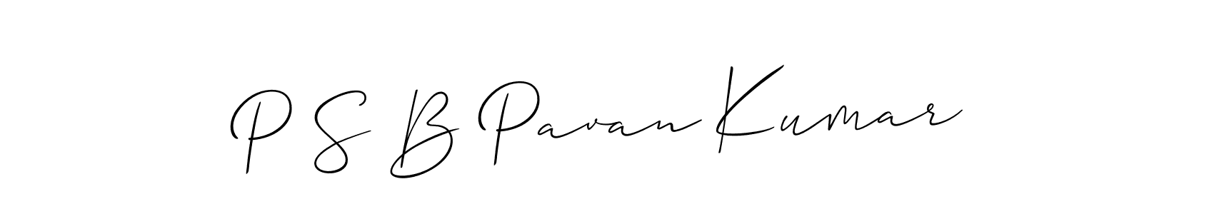 Best and Professional Signature Style for P S B Pavan Kumar. Allison_Script Best Signature Style Collection. P S B Pavan Kumar signature style 2 images and pictures png