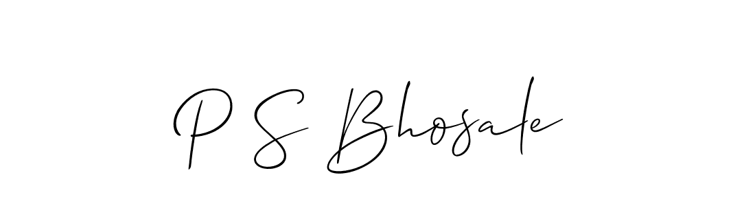 Similarly Allison_Script is the best handwritten signature design. Signature creator online .You can use it as an online autograph creator for name P S Bhosale. P S Bhosale signature style 2 images and pictures png