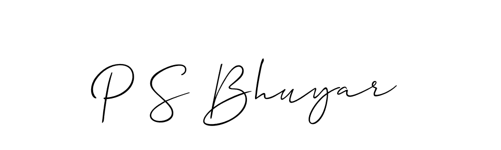 How to Draw P S Bhuyar signature style? Allison_Script is a latest design signature styles for name P S Bhuyar. P S Bhuyar signature style 2 images and pictures png