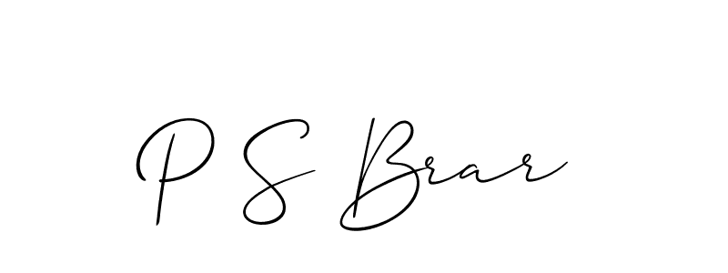 if you are searching for the best signature style for your name P S Brar. so please give up your signature search. here we have designed multiple signature styles  using Allison_Script. P S Brar signature style 2 images and pictures png