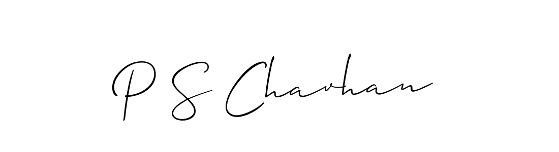 How to make P S Chavhan signature? Allison_Script is a professional autograph style. Create handwritten signature for P S Chavhan name. P S Chavhan signature style 2 images and pictures png