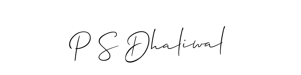 if you are searching for the best signature style for your name P S Dhaliwal. so please give up your signature search. here we have designed multiple signature styles  using Allison_Script. P S Dhaliwal signature style 2 images and pictures png